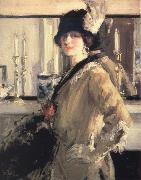Francis Campbell Boileau Cadell The Black Hat France oil painting artist